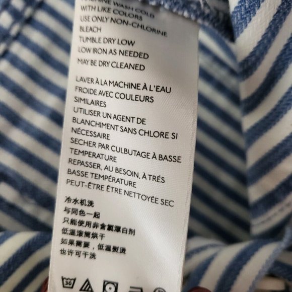 EUC Pilcro and the Letterpress Railroad White Blue Stripe Straight Jeans Size 25 - Picture 11 of 11